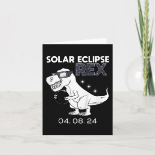 Carte Kids Solar Eclipse T Rex 04.08.2024 Dino Fun Toddl