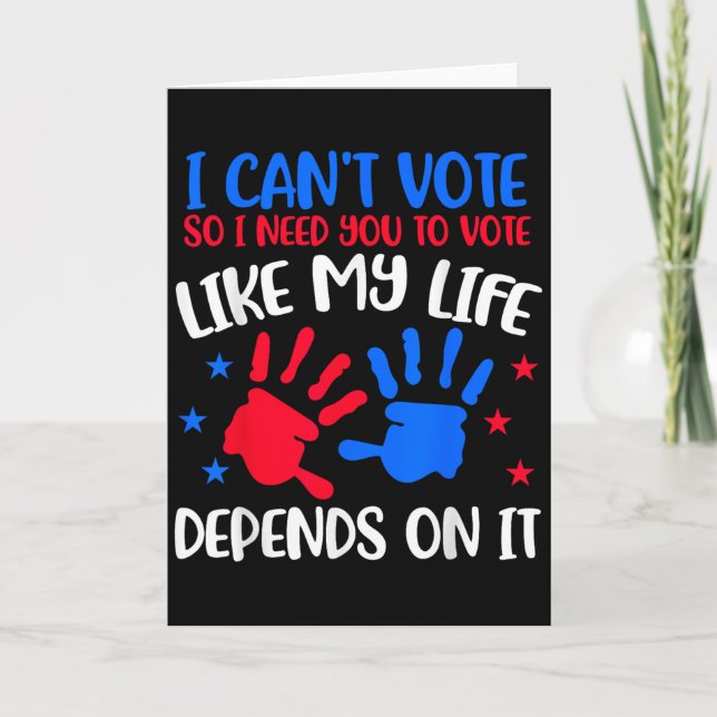 Carte Kids Voting Shirt I Can't Vote Future Voters Girls (Devant)