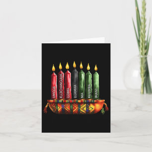 Carte Kinara de Kwanzaa heureux Sept Bougies Principes d
