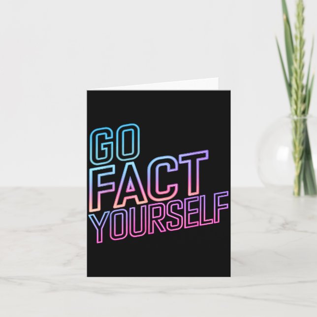 Carte Kindly Go Fact Yourself Funny Cyber Vibes Slogan S (Devant)
