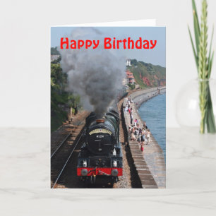 Carte King Edward Steam Engine Happy Birthday