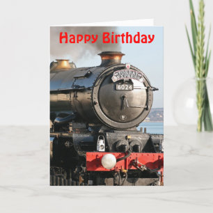 Carte King Edward Steam Engine Happy Birthday