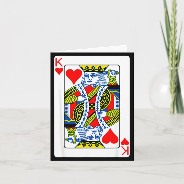 Carte King Of Hearts Playing Card Valentine Costume  (Devant)