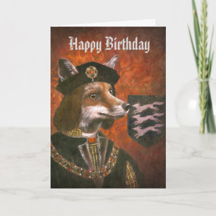 Carte King Richard III Fox Birthday Card
