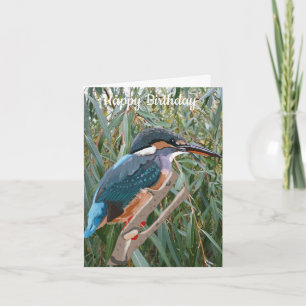 Carte Kingfisher et Willow éditable Anniversaire