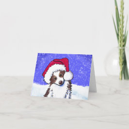 Carte KiniArt Aussie Shepherd Noël