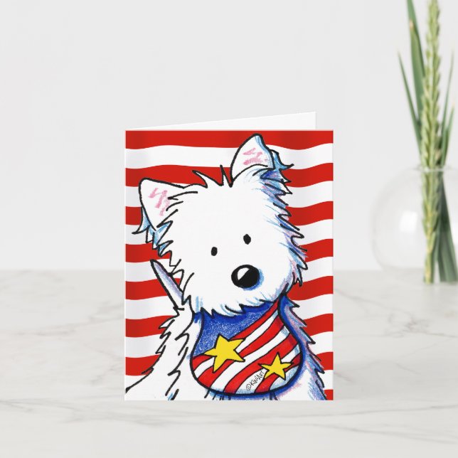 Carte KiniArt Star Spangled Westie (Devant)
