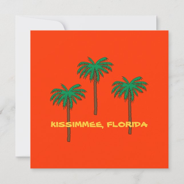 Carte KISSIMMEE, Palmiers FLORIDES (Devant)