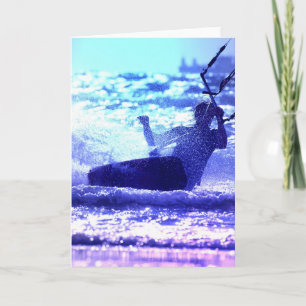 Carte Kite Surfing Greeting Card