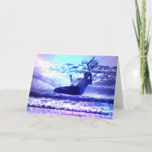 Carte Kite Surfing Greeting Card