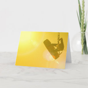 Carte Kitesurfing Silhouette Greeting Card