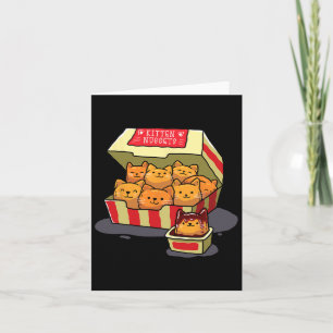 Carte Kitten Nuggets Alimentation Pun Amoureux des chats
