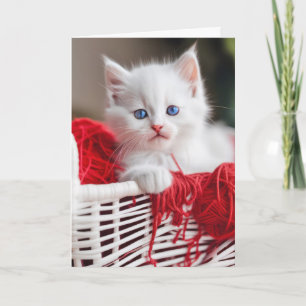 Carte Kitty Anniversaire Avec Fil Rouge Tangé