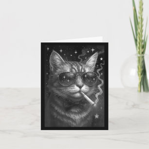 Carte Kitty Fumeur Drôle Mème Chat Fumeur Stupide Cervea