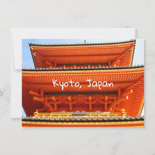 Carte Kiyomizu-dera temple, Kyoto, Japon