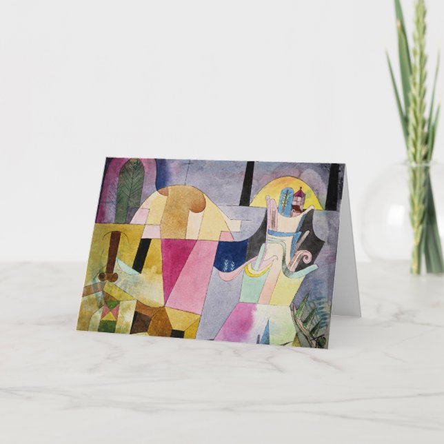 Carte Klee - Colonnes noires dans un paysage (Devant)