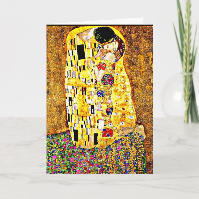 Carte Klimt - Le baiser (Devant)