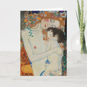 Carte Klimt, mère et enfant