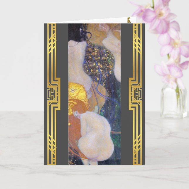 Carte Klimt Restauration de poissons d'or Peinture de no (Orchidée)