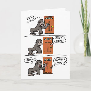Carte Knock Gorilla Vous-même Un Steak Anniversaire
