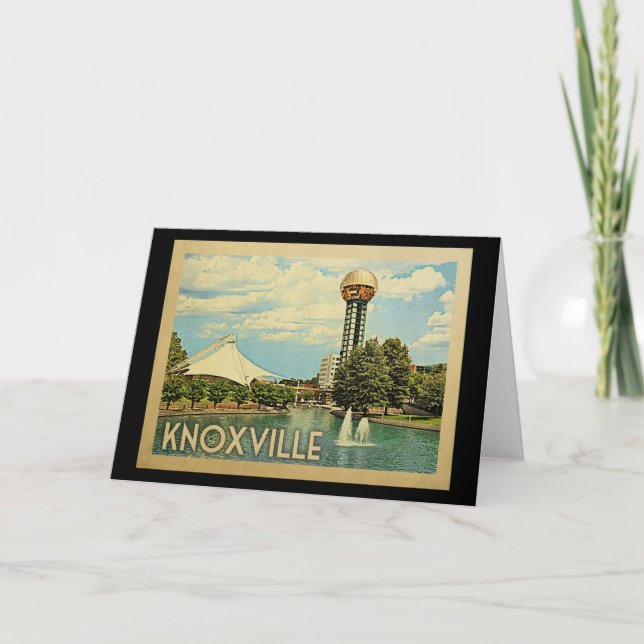 Carte Knoxville Tennessee Vintage Travel (Devant)