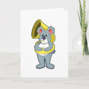 Carte Koala bear à la musique avec saxophone.PNG