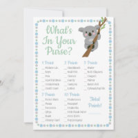 Koala Bear What's In Your Purse Douche Jeu bleu