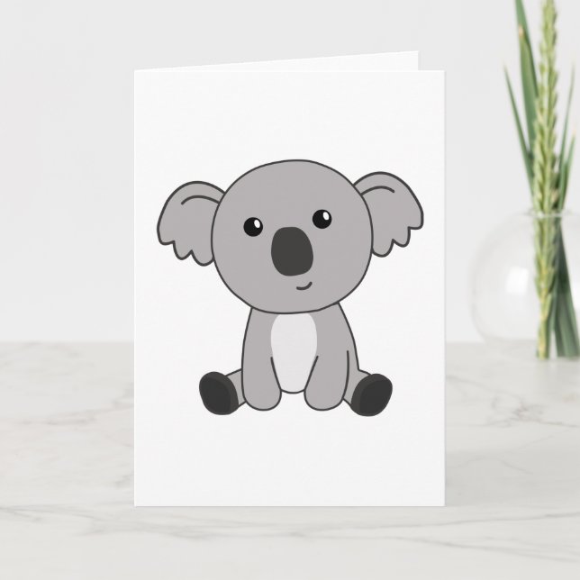 Carte Koala Cute Animaux Pour Enfants Cute Petits Animau (Devant)