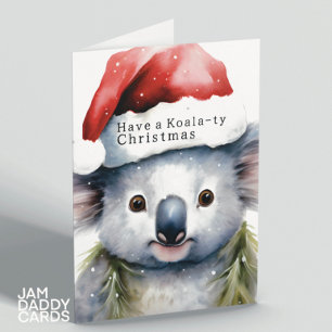 Carte Koala de Noël australien