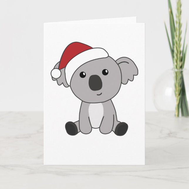 Carte Koala Noël Neige Animaux Hiver Koalas (Devant)