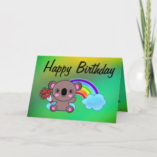 Carte Koala Rainbow