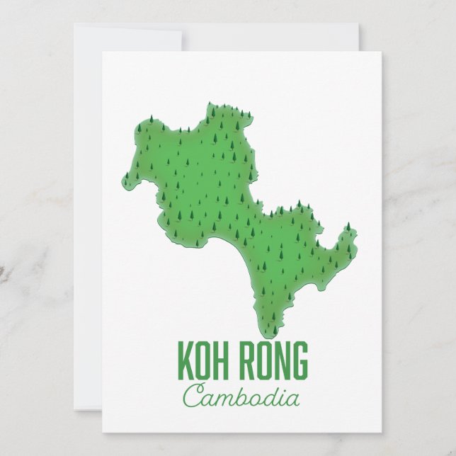 Carte Koh Rong Cambodge (Devant)