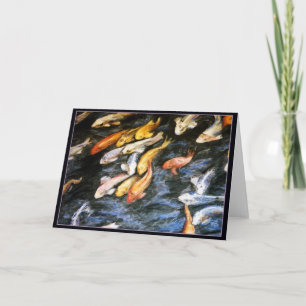Carte Koi Fish Painting Greeting Card