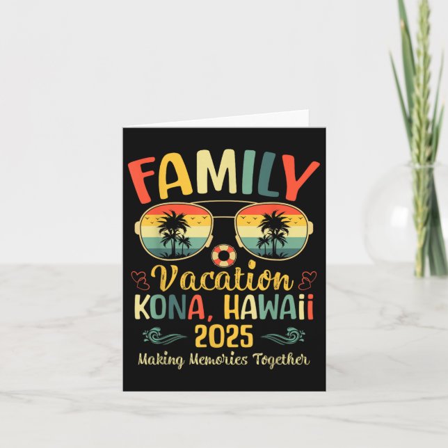 Carte Kona Hawaii Beach Famille Vacances été 2025 (Devant)
