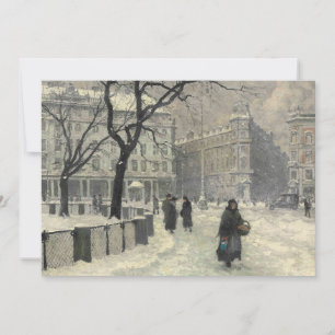 Carte Kongens Nytorv Copenhague en hiver Paul Fischer