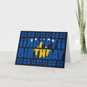 Carte Kosovo Flag Birthday Card