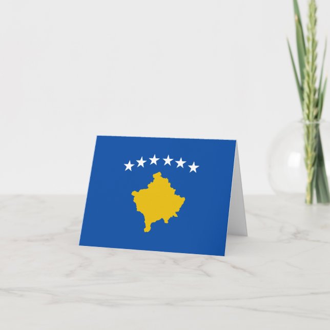 Carte Kosovo Flag Notecard (Devant)