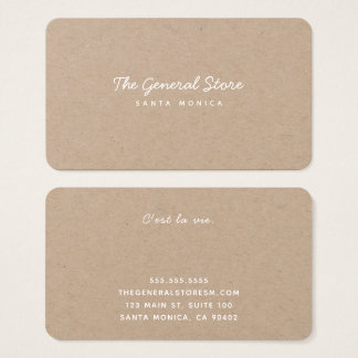 Carte Kraft simple personnalisée