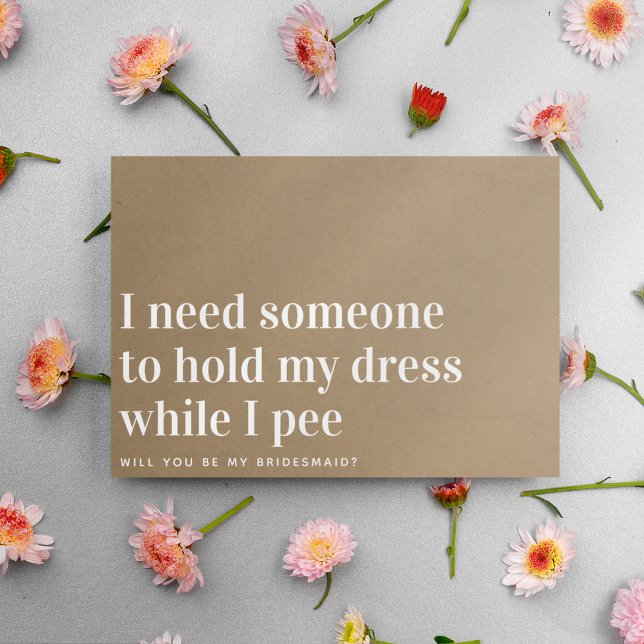 Carte Kraft tient ma robe drôle Proposition de la servan (Créateur téléchargé)