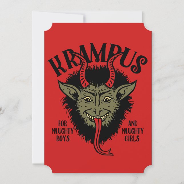 Carte Krampus Face Naughty (Devant)