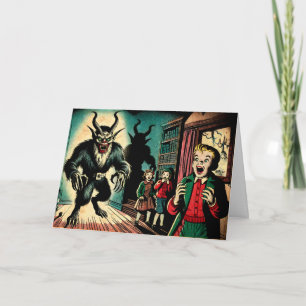 Carte Krampus rétro