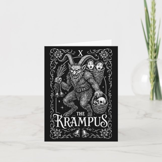 Carte Krampus Tarot Card Design Christmas Season Evil Pa (Devant)