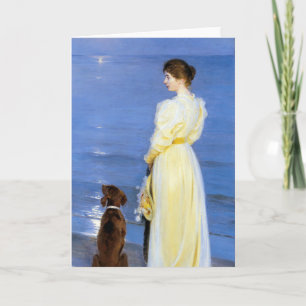 Carte Kroyer - La femme et le chien de l'artiste sur le 