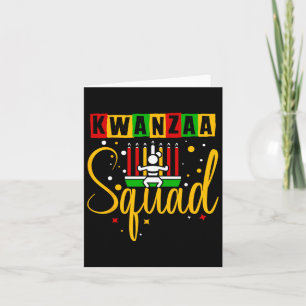Carte Kwanza Squad Famille Noël Afro-américain Joyeux