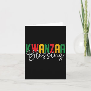Carte Kwanzaa Bénédiction Noël Africain Américain Joyeux