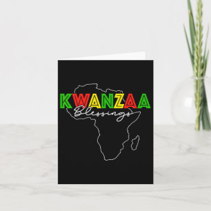Carte Kwanzaa Bénédiction Noël Africain Américain Joyeux