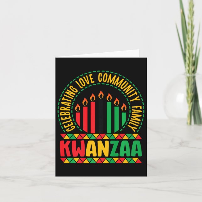 Carte Kwanzaa - Célébration de l'amour, de la communauté (Devant)