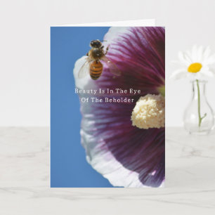 Carte La beauté est fleur d'abeille (photographie par mo