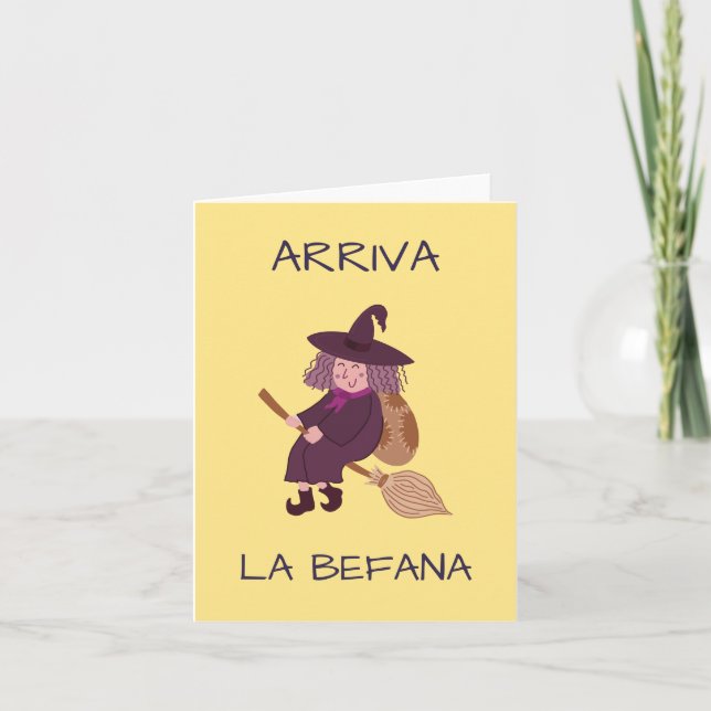 Carte La Befana (Epifania) Sorcière de Noël italienne (Devant)