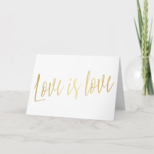 Carte La belle calligraphie "amour d'or est amour "
